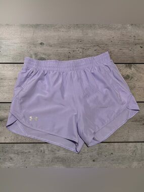 Under Armour Fly-By 3” Women’s Lavender Athletic Shorts Size Medium.